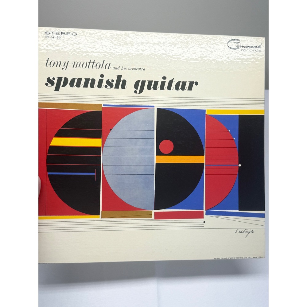Tony Mottola Spanish‎ Guitar Vinyl LP Command Records RS 841 SD 1962 Stereo LP